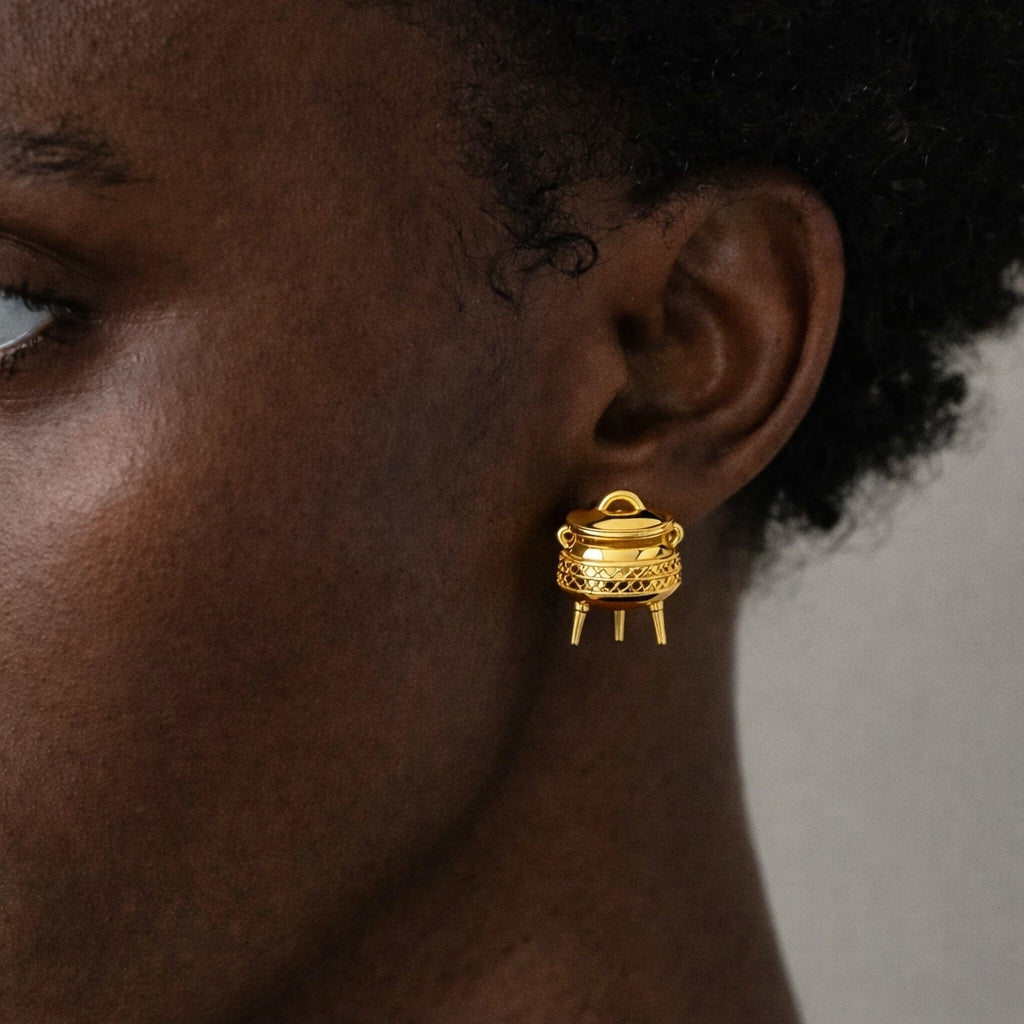 IMBIZA EARRINGS 9ct Gold | Argentium Silver