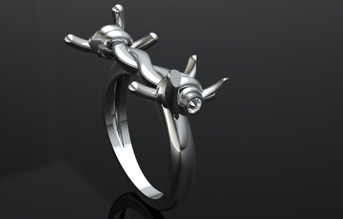 BARBED WIRE CUFF RING